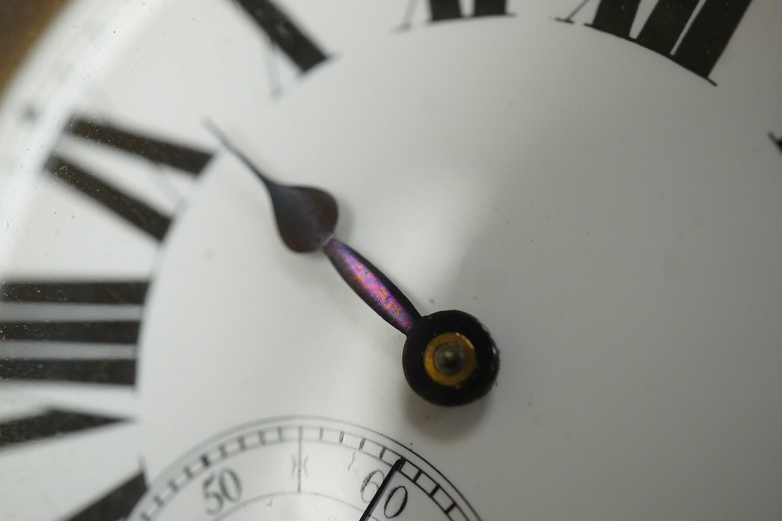 An Edwardian hammered silver mounted travelling pocket watch case, Wilson & Gill, Birmingham, 1903, containing a nickel cased pocket watch.